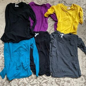 Lot of 6 Long Sleeve Maternity Tops size XS and Small